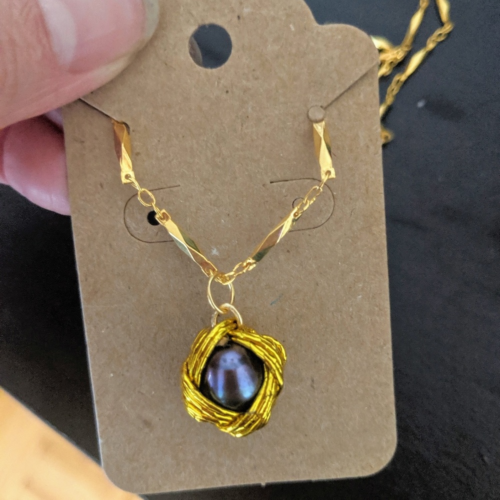 Earrings and Necklaces Black Pearl Lot - Picture 4 of 7